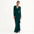 Ralph Lauren Lauren Ruched Jersey Gown English Green
