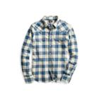 Ralph Lauren Plaid Cotton Western Shirt Rl 915 Cream Indigo