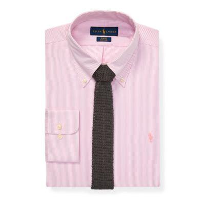 Ralph Lauren Slim Fit Oxford Shirt Pink/white