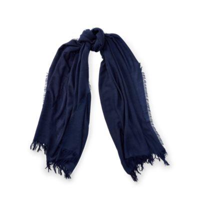 Ralph Lauren Wool-cashmere Wrap Scarf Cruise Navy