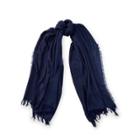 Ralph Lauren Wool-cashmere Wrap Scarf Cruise Navy