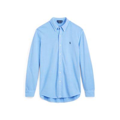 Ralph Lauren Classic Fit Cotton Mesh Shirt Harbor Island Blue L Tall