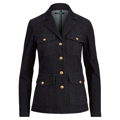Ralph Lauren Lauren Cotton Denim Blazer