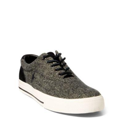Ralph Lauren Vaughn Herringbone Sneaker Black/cream