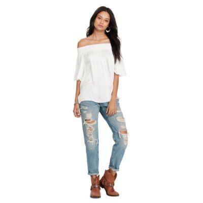Ralph Lauren Satin Off-the-shoulder Top White