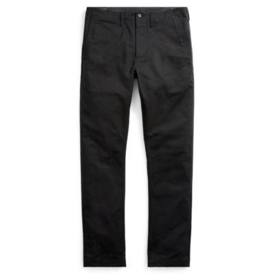 Ralph Lauren Straight Fit Selvedge Chino Polo Black