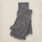 Ralph Lauren Cashmere Fingerless Gloves Grey