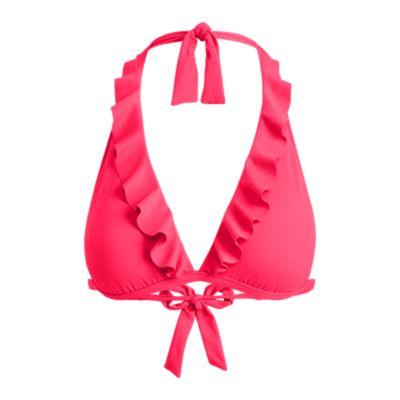 Ralph Lauren Ruffled Halter Bikini Top Radiant Coral