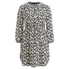 Ralph Lauren Georgette Long-sleeve Dress Navy/cream