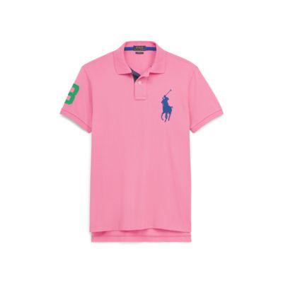 Ralph Lauren Custom Slim Fit Mesh Polo Chroma Pink