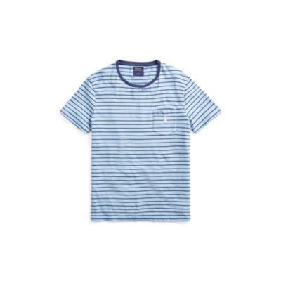 Ralph Lauren Custom Fit Striped T-shirt Kent Blue/observer Blue