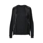Ralph Lauren Fringed Silk Sweater Black
