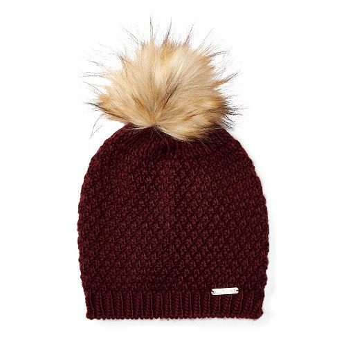 Ralph Lauren Lauren Faux-fur Pom-pom Hat Deep Wine