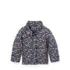 Ralph Lauren Floral Quilted Down Jacket Navy/pink Multi 9m