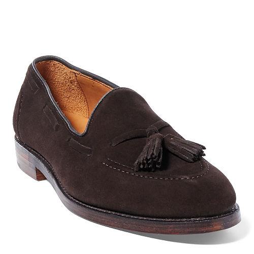 Polo Ralph Lauren Shanley Tasseled Suede Loafer Dark Brown