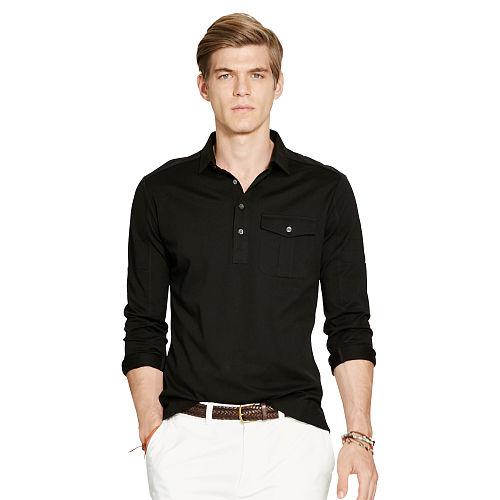 Polo Ralph Lauren Cotton Piqu Popover Polo Black