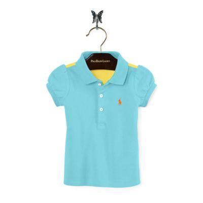 Ralph Lauren Color-block Stretch Polo Shirt Hammond Blue 24m