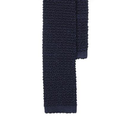 Ralph Lauren Knit Silk Tie Navy
