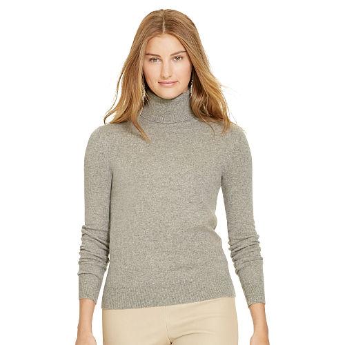 Polo Ralph Lauren Slim-fit Cashmere Turtleneck Fawn Grey Heather