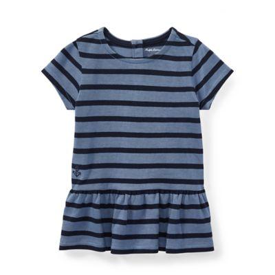 Ralph Lauren Striped Cotton Jersey Tunic Capri Blue/hunter Navy 3m
