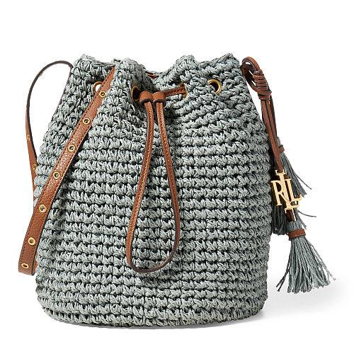 Ralph Lauren Lauren Janice Straw Bag Seaglass