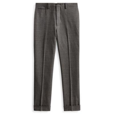 Ralph Lauren Slim Fit Houndstooth Trouser Black And Grey
