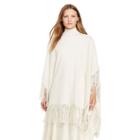 Polo Ralph Lauren Fringe Wool-blend Poncho Essex Cream