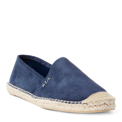 Ralph Lauren Lauren Danita Suede Espadrille Modern Navy