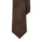Ralph Lauren Glen Plaid Cashmere-silk Tie Brown