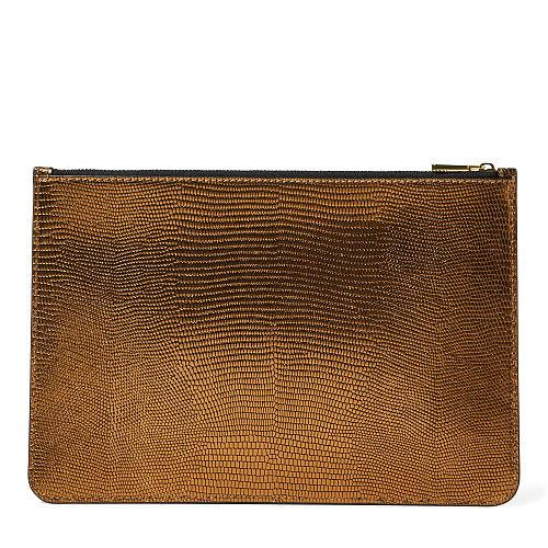 Polo Ralph Lauren Lizard-embossed Leather Pouch