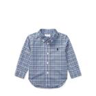 Ralph Lauren Plaid Cotton Poplin Shirt Navy Multi 6m