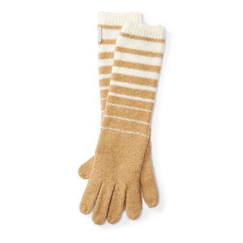 Ralph Lauren Lauren Striped Wool Gloves Cream/camel