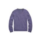 Ralph Lauren Merino Wool V-neck Sweater Antique Purple Heather