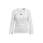 Ralph Lauren Floral-embroidered Lace Top White