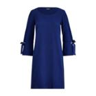 Ralph Lauren Lace-up-sleeve Cotton Dress True Sapphire