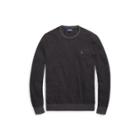 Ralph Lauren Textured-knit Cotton Sweater Charcoal Grey Heather
