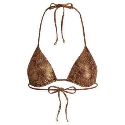 Ralph Lauren Python-print Bikini Top Bro