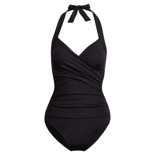 Ralph Lauren Lauren Slimming Halter One-piece