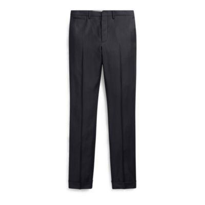 Ralph Lauren Slim Pinstripe Wool Trouser Midnight Blue