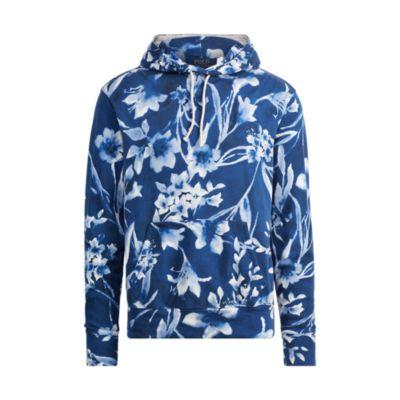 Ralph Lauren Floral Cotton Spa Terry Hoodie Blue Rincon Floral L Tall