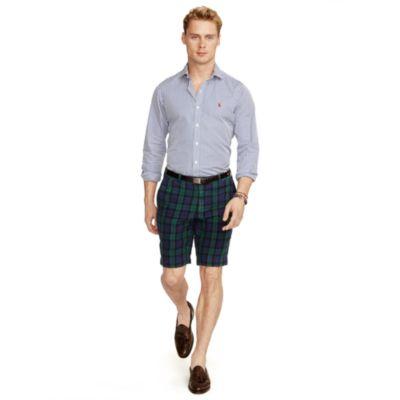Ralph Lauren Slim Fit Tartan Linen Short Blackwatch
