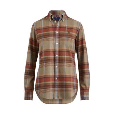 Ralph Lauren Classic Fit Plaid Shirt Rust/moss
