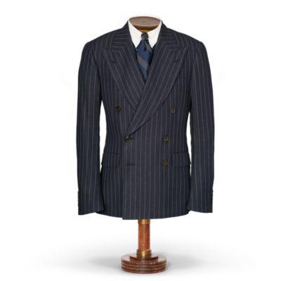 Ralph Lauren Linen-merino Twill Sport Coat Indigo Cream