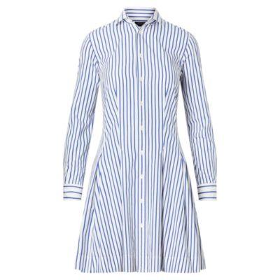 Ralph Lauren Pleated Poplin Shirtdress 266 White/regatta