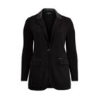 Ralph Lauren Leather-trim Cotton Blazer Polo Black