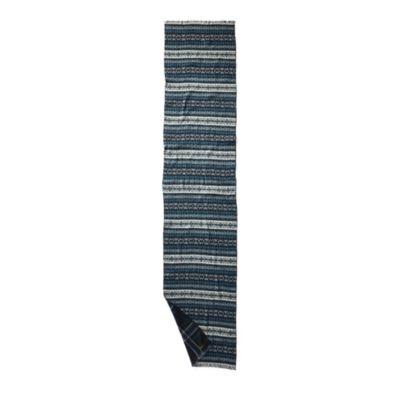 Ralph Lauren Reversible Wool Scarf Blue Cream