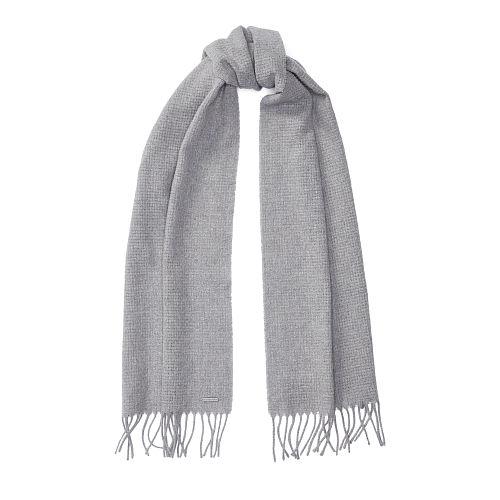 Ralph Lauren Lauren Basket-weave Cashmere Scarf Fawn Grey Heather