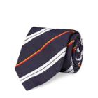 Ralph Lauren Striped Silk Narrow Tie Navy/white
