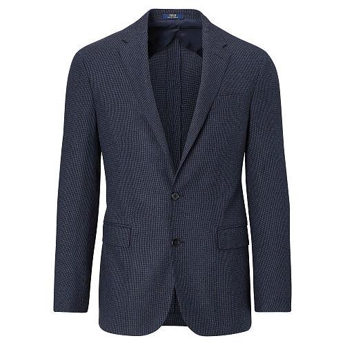 Polo Ralph Lauren Polo Wool-silk Sport Coat Navy And Black
