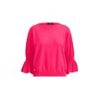 Ralph Lauren Ruffled-cuff Cotton Sweater Pink Poppy